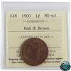 Image 1 : 1-cent 1900 ICCS Certified MS-63 Red & Brown!