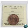 Image 1 : 1-cent 1903 ICCS Certified MS-65 Red! Tied for 2nd Highest grade by ICCS!