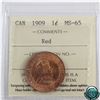 Image 1 : 1-cent 1909 ICCS Certified MS-65 Red.