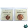Image 2 : 1-cent 1920 Large & Small ICCS Certified MS-64 Red. Both coins contain a vibrate red luster with dee