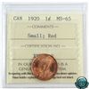 Image 1 : 1-cent 1920 Small ICCS Certified MS-65 RED! Nice Full Red coin.