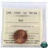 Image 1 : 1-cent 1926 ICCS Certified MS-64 Red.