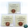 Image 2 : 1-cent 1976, 1977, 1978 ICCS Certified MS-66 Red. 3pcs.