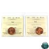 Image 1 : 1-cent 1979 & 1982 ICCS Certified MS-66 Red. 2pcs