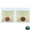 Image 1 : 1-cent 2001 & 2002P ICCS Certified MS-67 Red. 2pcs.