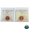 Image 1 : 1-cent 2004P & 2005P ICCS Certified MS-67. 2pcs.