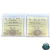 Image 1 : 5-cent 1870 Raised Border & 1870 Flat Border ICCS Certified EF-40. 2pcs