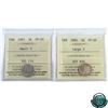 Image 1 : 5-cent 1885 Small 5 & 1886 Large 6 ICCS Certified VF-20. 2pcs