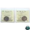 Image 1 : 5-cent 1925 & 1926 Far 6 ICCS Certified F-12. 2pcs