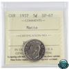 Image 1 : 5-cent 1937 ICCS Certified SP-67 Matte finish. Top Grade 1 of 15!