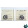 Image 1 : 5-cent 1951 Commemorative & 1952 ICCS Certified MS-65. 2pcs