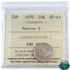 Image 1 : 10-cent 1870 Narrow 0 ICCS Certified EF-45.
