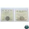 Image 1 : 10-cent 1870 Narrow 0 & 1871H ICCS Certified 10-cent ICCS Certified VF-20. 2pcs.