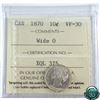 Image 1 : 10-cent 1870 Wide 0 ICCS Certified VF-30.