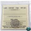 Image 1 : 10-cent 1872H ICCS Certified VF-20