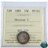 Image 1 : 10-cent 1885 Obverse 5 ICCS Certified VF-20.