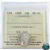 Image 1 : 10-cent 1888 ICCS Certified MS-64! Rare in any mint state grade! TOP 10!