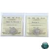 Image 1 : 10-cent 1892 Small 9 Obverse 5 & 1894 Obverse 6 ICCS Certified VF-30. 2pcs.
