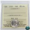 Image 1 : 10-cent 1920 ICCS Certified MS-64.