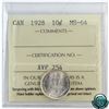 Image 1 : 10-cent 1928 ICCS Certified MS-64! Crisp Strike details!