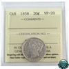 Image 1 : 20-cent 1858 ICCS Certified VF-20.