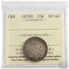 Image 1 : 25-cent 1874H ICCS Certified EF-40