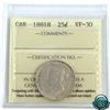 Image 1 : 25-cent 1881H ICCS Certified VF-30. A nice mid-grade coin with some original mint luster around the 