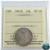 Image 1 : 25-cent 1881H ICCS Certified VF-20.