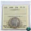 Image 1 : 25-cent 1888 ICCS Certified VF-30.