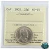 Image 1 : 25-cent 1905 ICCS Certified AU-55! *KEY DATE*