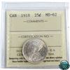 Image 1 : 25-cent 1918 ICCS Certified MS-62. Bright coin with full mint bloom.