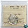 Image 1 : 25-cent 1932 ICCS Certified MS-62!