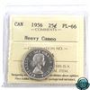 Image 1 : 25-cent 1956 ICCS Certified PL-66 Heavy Cameo.