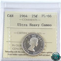 25-cent 1964 ICCS Certified PL-66 Ultra Heavy Cameo!