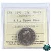 Image 1 : 25-cent 1992 New Brunswick Upset Dies ICCS Certified MS-63.