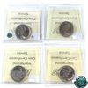 Image 2 : 25-cent 2008, 2009, 2011, 2012 Caribou ICCS Certified MS-66. 4pcs.