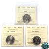 Image 1 : 25-cent 2010 Poppy, 2011 Oh Canada & 2012 Tecumseh ICCS Certified MS-67. All coins tied for highest 