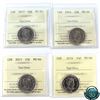 Image 1 : 25-cent 2013, 2014, 2015, 2016 Caribou ICCS Certified MS-66. 4pcs.