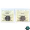 Image 1 : 25-cent 2017 Caribou & 2018 Caribou ICCS Certified MS-67. 2pcs.