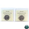Image 2 : 25-cent 2017 Caribou & 2018 Caribou ICCS Certified MS-67. 2pcs.