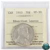 Image 1 : 50-cent 1910 Edwardian Leaves ICCS Certified VF-30.