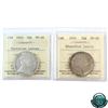 Image 1 : 50-cent 1910 Edwardian Leaves & Victorian Leaves ICCS Certified VF-20. 2pcs.