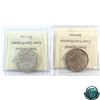 Image 2 : 50-cent 1910 Edwardian Leaves & Victorian Leaves ICCS Certified VF-20. 2pcs.