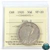 Image 1 : 50-cent 1920 Wide O ICCS Certified VF-20.