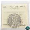 Image 1 : 50-cent 1932 ICCS Certified VF-30. A nice mid-grade example of a Key Date coin.