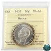 Image 1 : 50-cent 1937 ICCS Certified SP-65 Matte. ICCS Holder has a diagonal cut along the bottom corner.