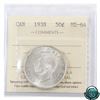 Image 1 : 50-cent 1938 ICCS Certified MS-64