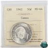 Image 1 : 50-cent 1942 ICCS Certified MS-64 Cameo.