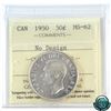 Image 1 : 50-cent 1950 No Design ICCS Certified MS-62.