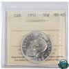 Image 1 : 50-cent 1951 ICCS Certified MS-65. An attractive coin with original bright mint luster.